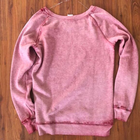 NBA Miami Heat Distressed, washed sweatshirt light red pink M - Picture 4 of 4